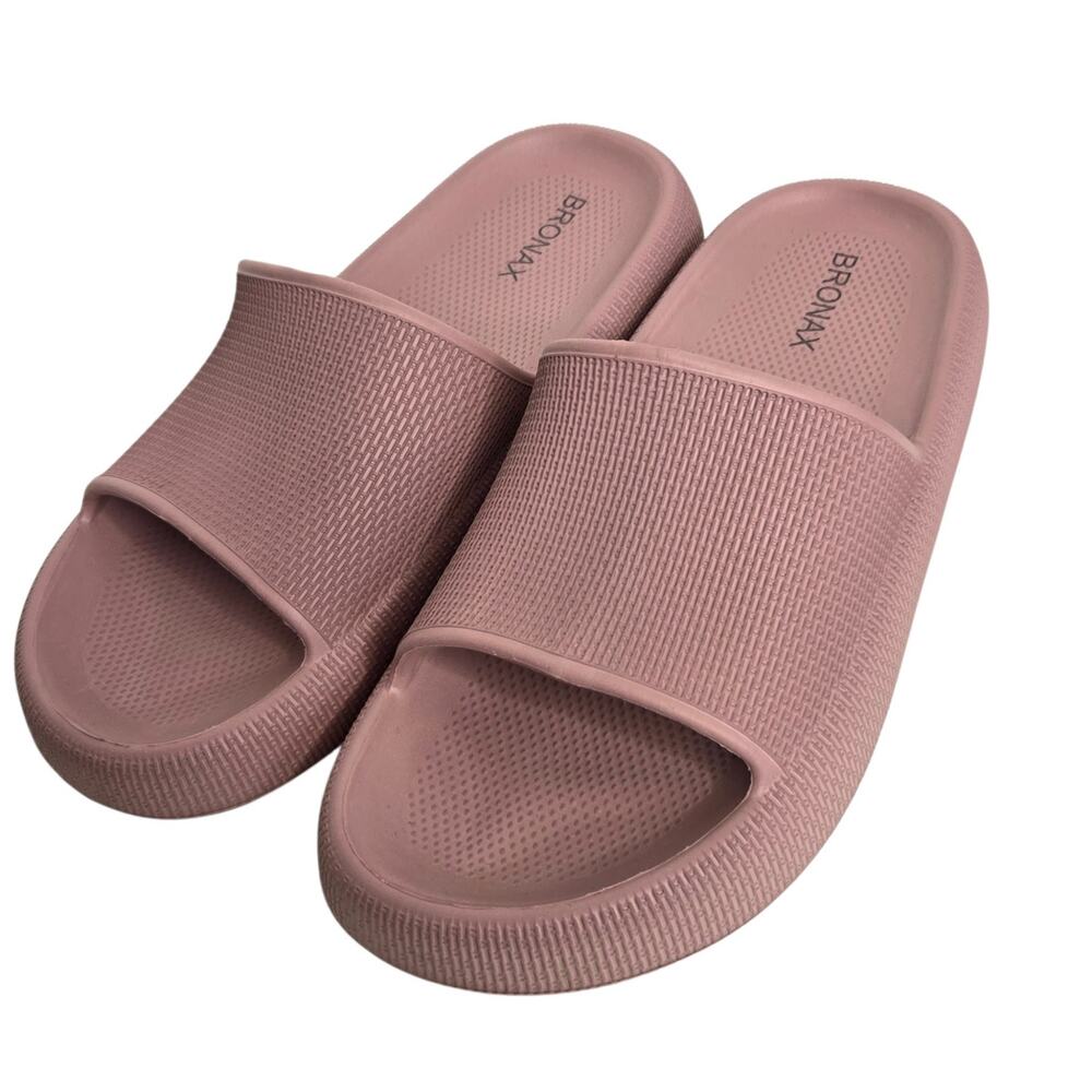 Bronax Womens Pillow Slipper Slides Comfort Recovery House Dorm Shower 37-38